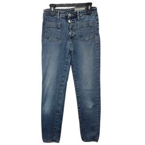 AG Jeans for Anthropologie High Rise‎ Button Fly Cropped Jeans